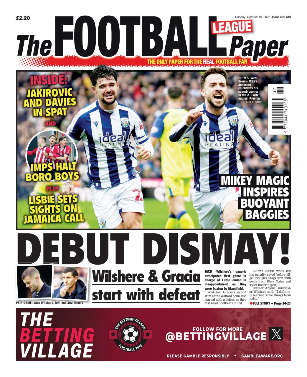 The Football League Paper Preview Pages