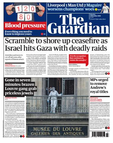 The Guardian Newspaper issue Monday, 20 October 2025