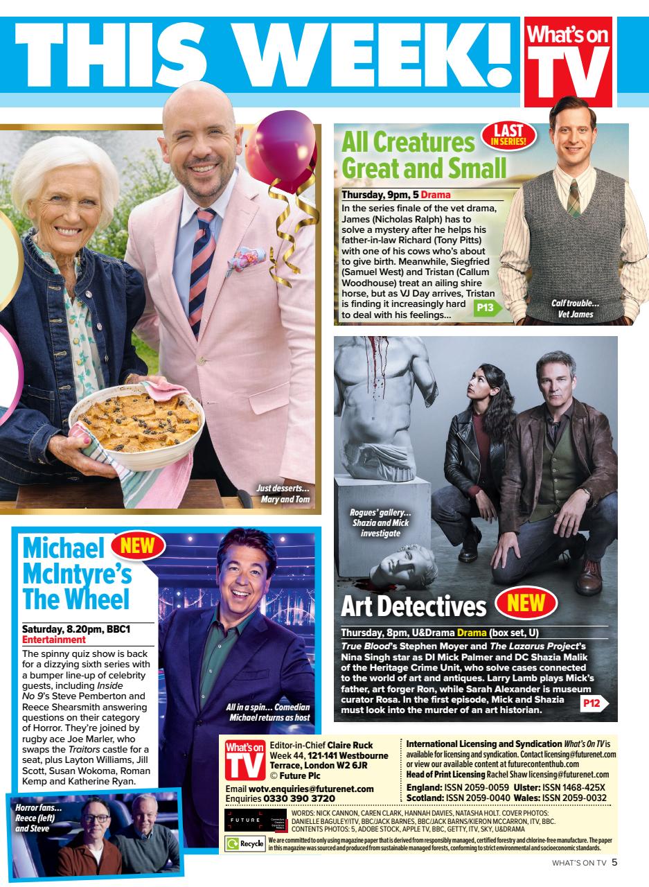 What's on TV Preview Pages