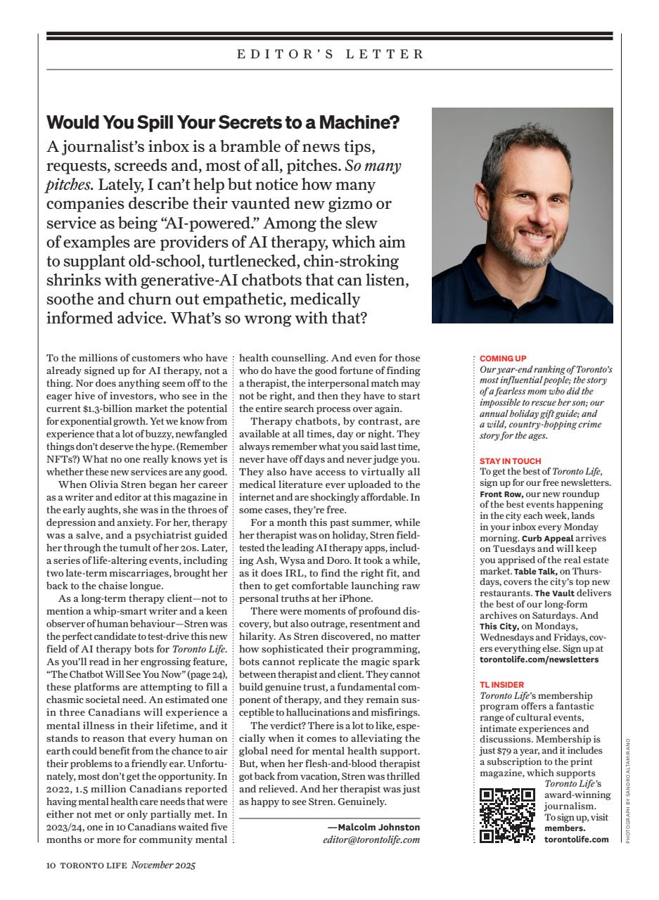 Toronto Life Preview Pages