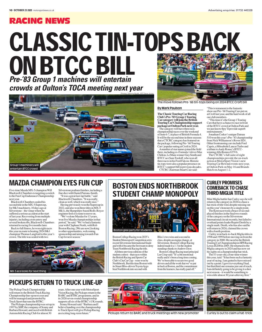 Motorsport News Preview Pages