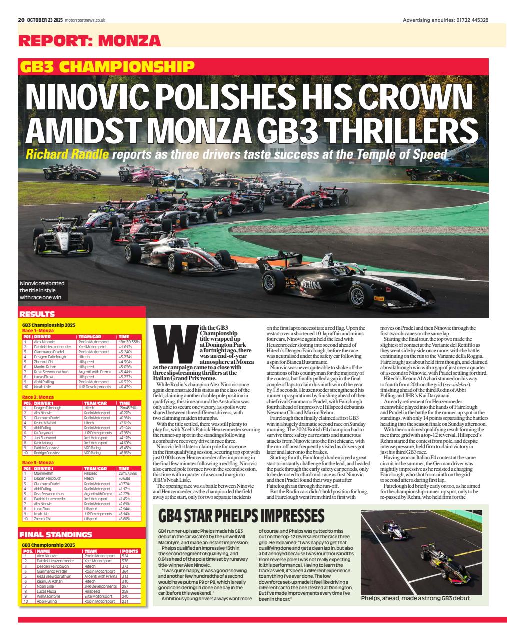 Motorsport News Preview Pages