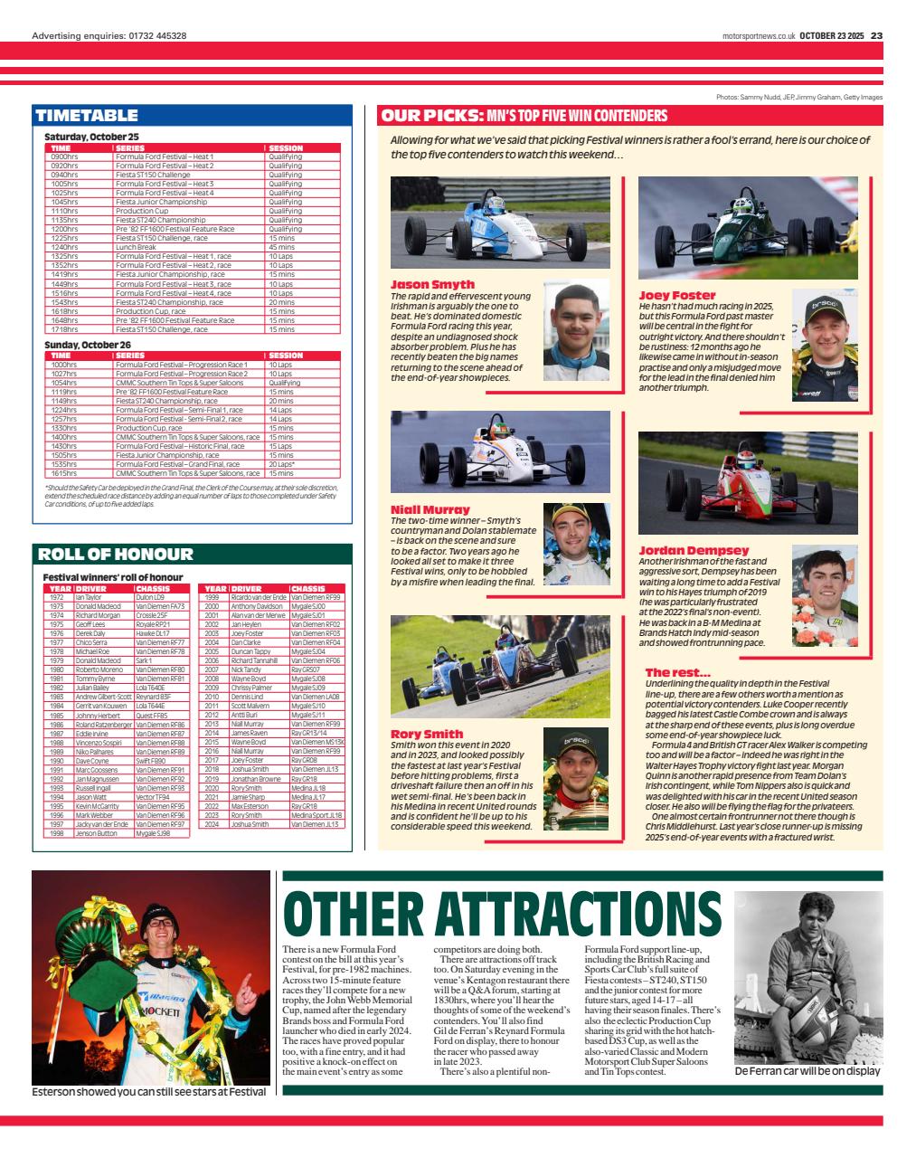 Motorsport News Preview Pages