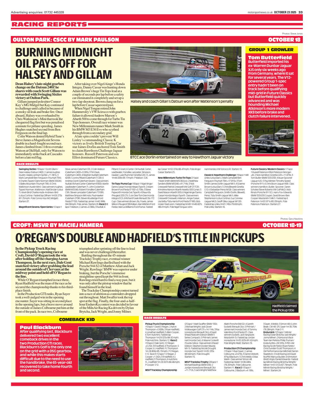 Motorsport News Preview Pages