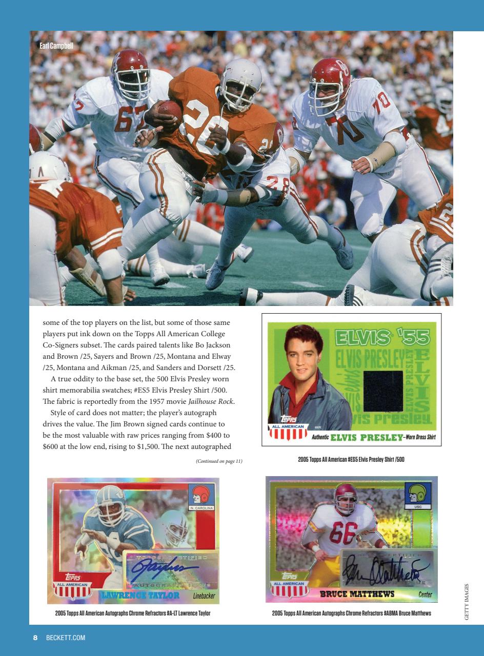 Beckett Football Magazine Preview Pages