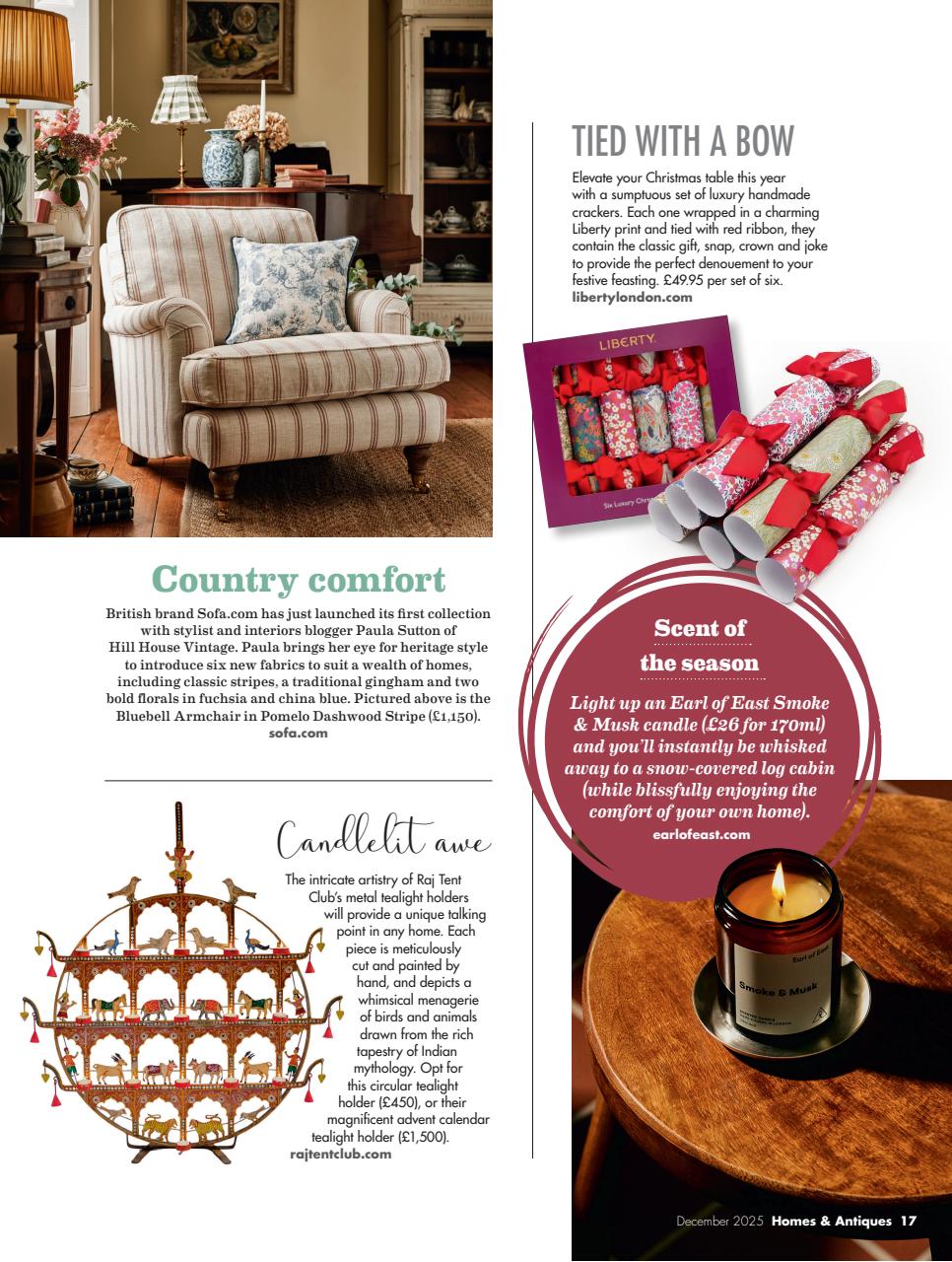 Homes & Antiques Magazine Preview Pages