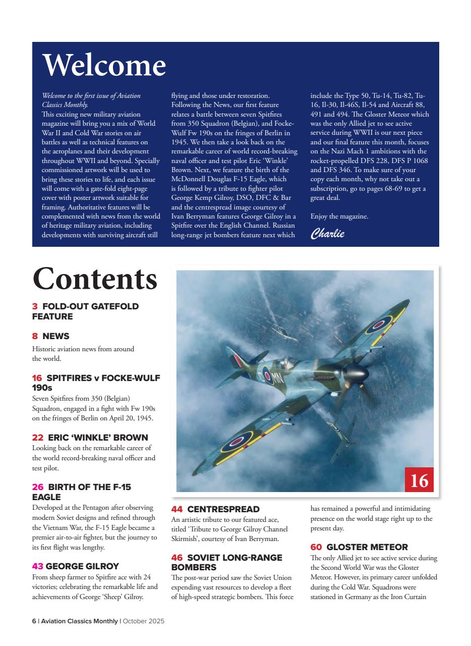 Aviation Classics Monthly Preview Pages