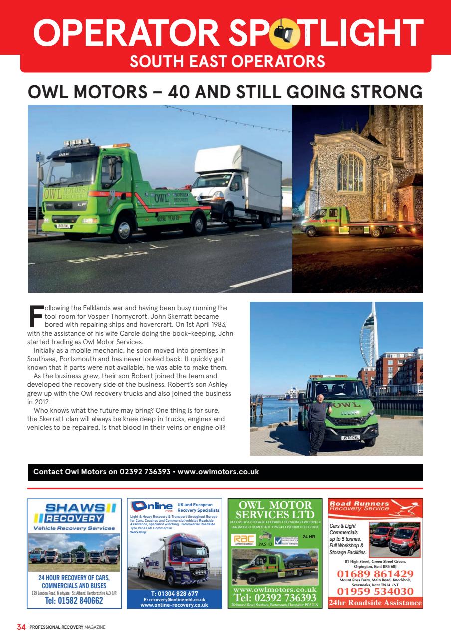 Professional Recovery Magazine Preview Pages