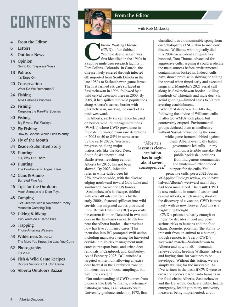 Alberta Outdoors Preview Pages