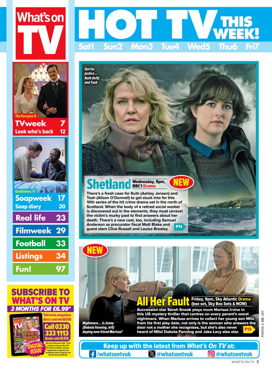What's on TV Preview Pages