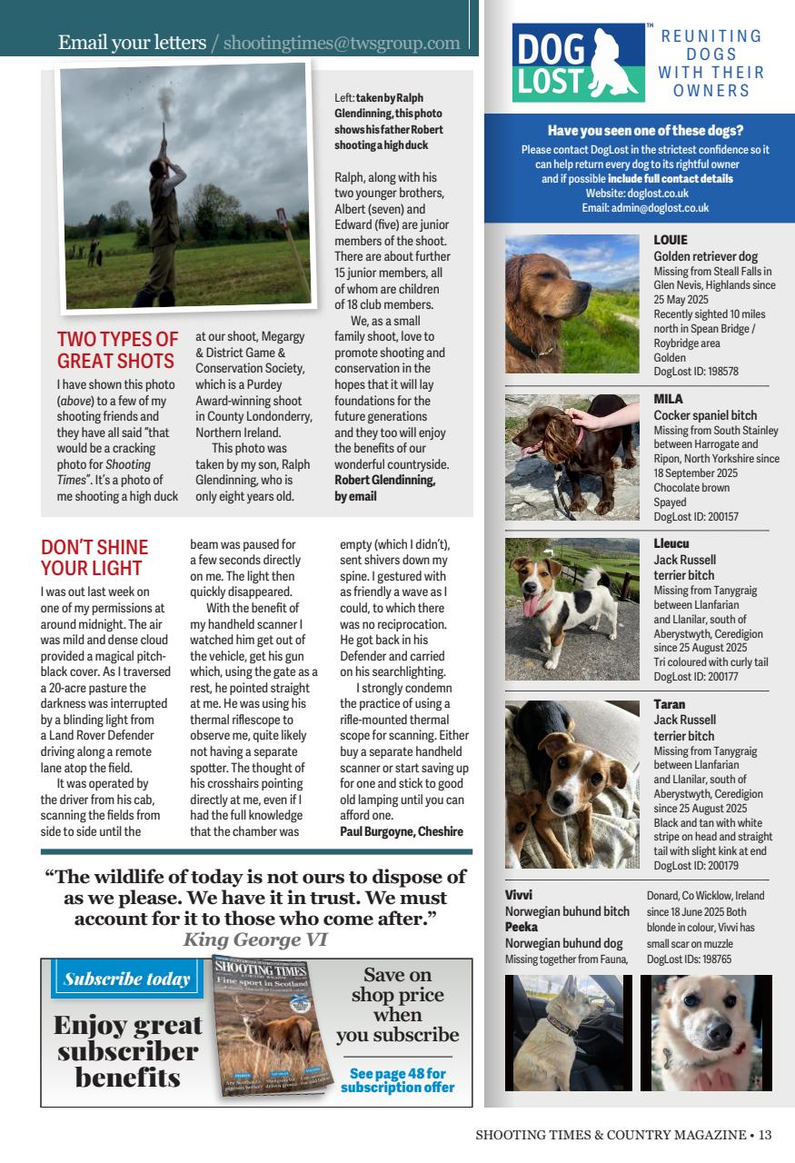 Shooting Times & Country Preview Pages