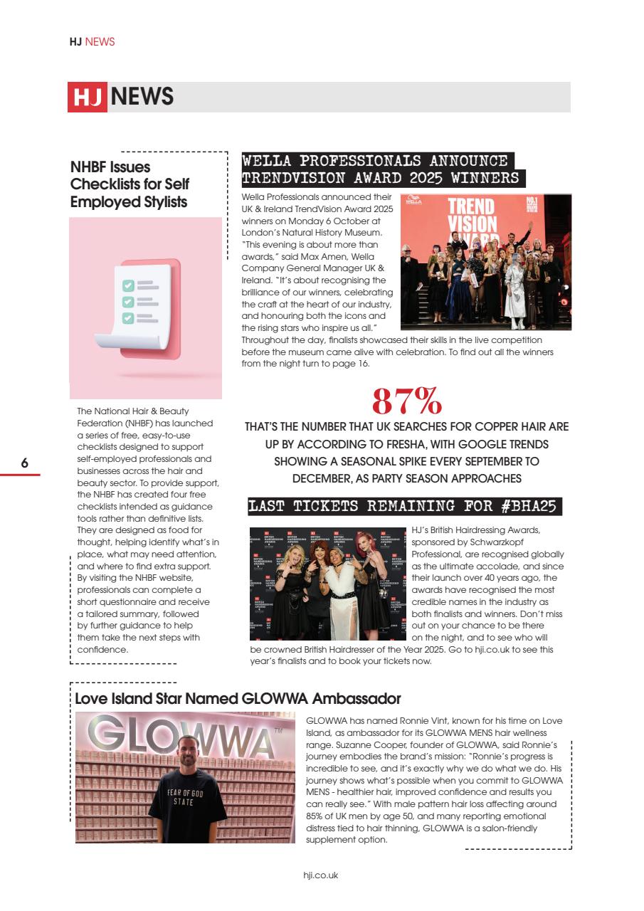 Hairdressers Journal Preview Pages