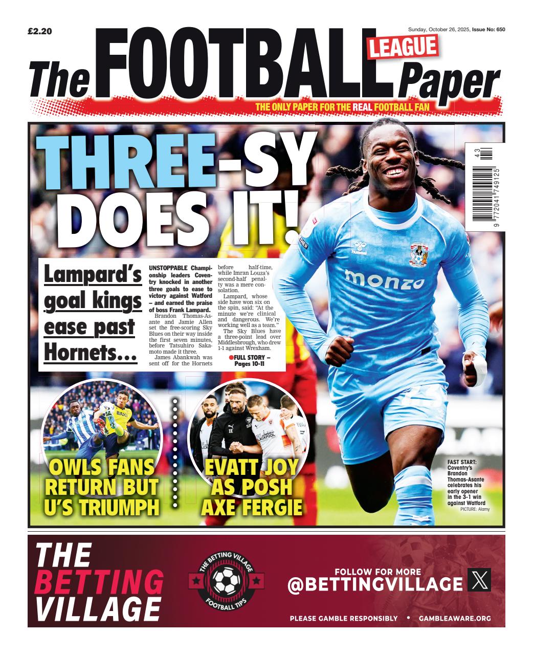 The Football League Paper Preview Pages