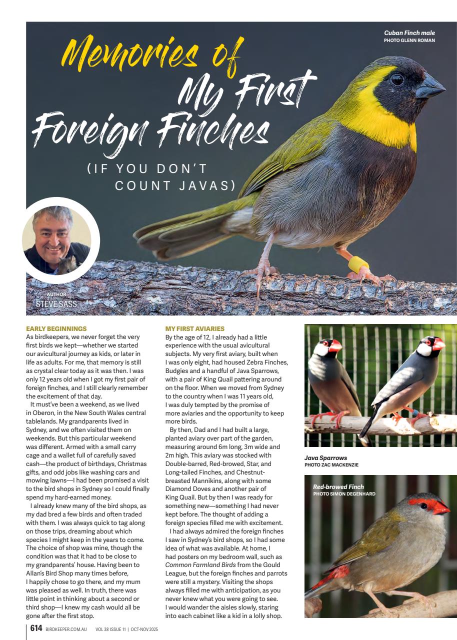 Australian Birdkeeper Magazine Preview Pages