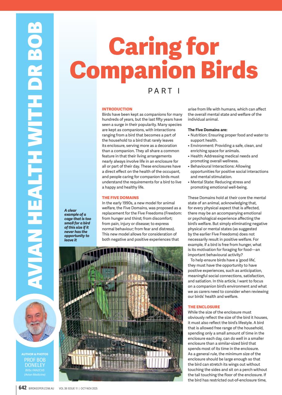 Australian Birdkeeper Magazine Preview Pages