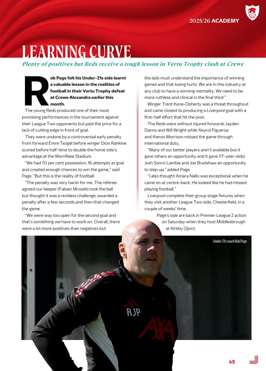 Liverpool FC Programmes Preview Pages