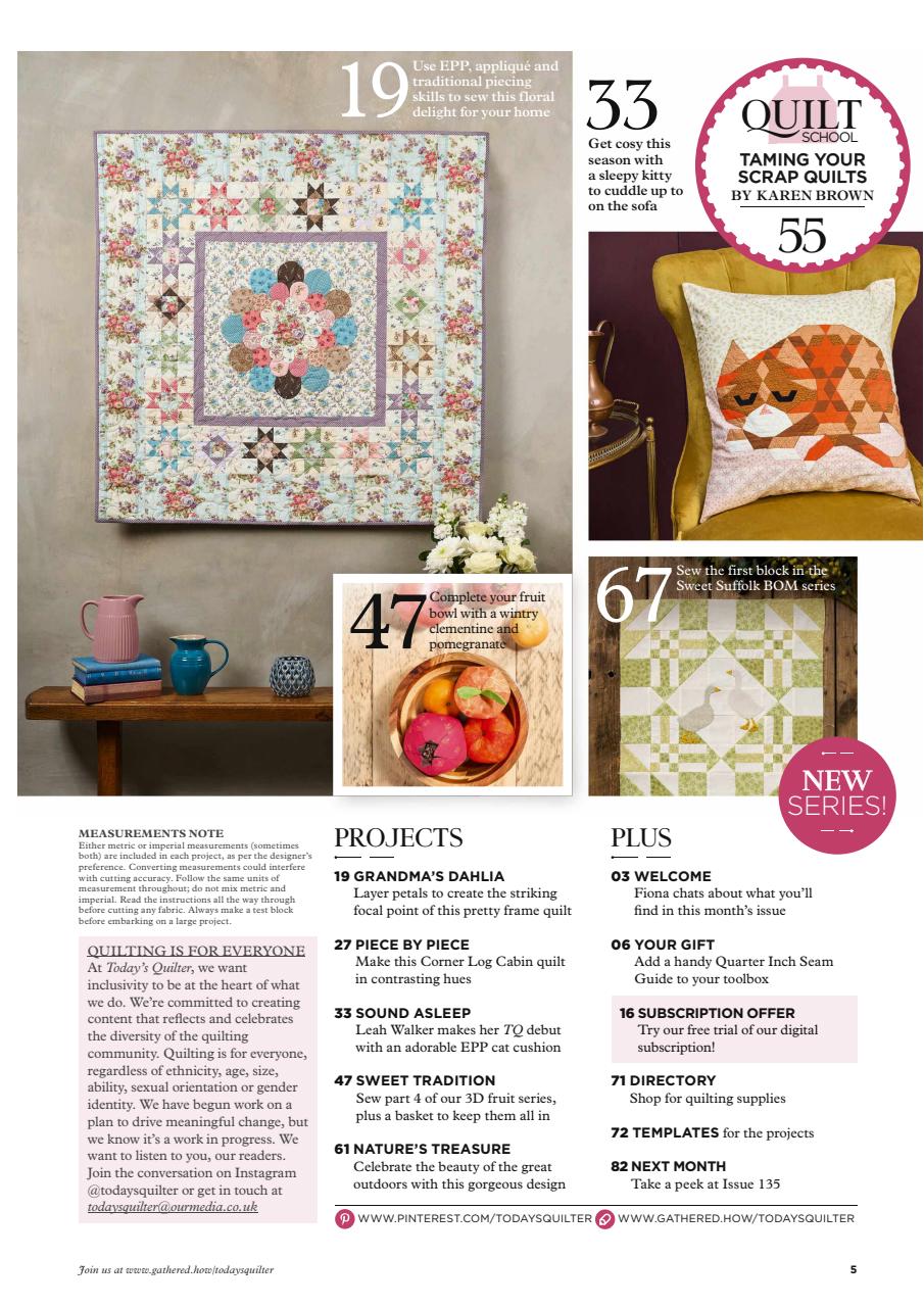 Today’s Quilter Preview Pages