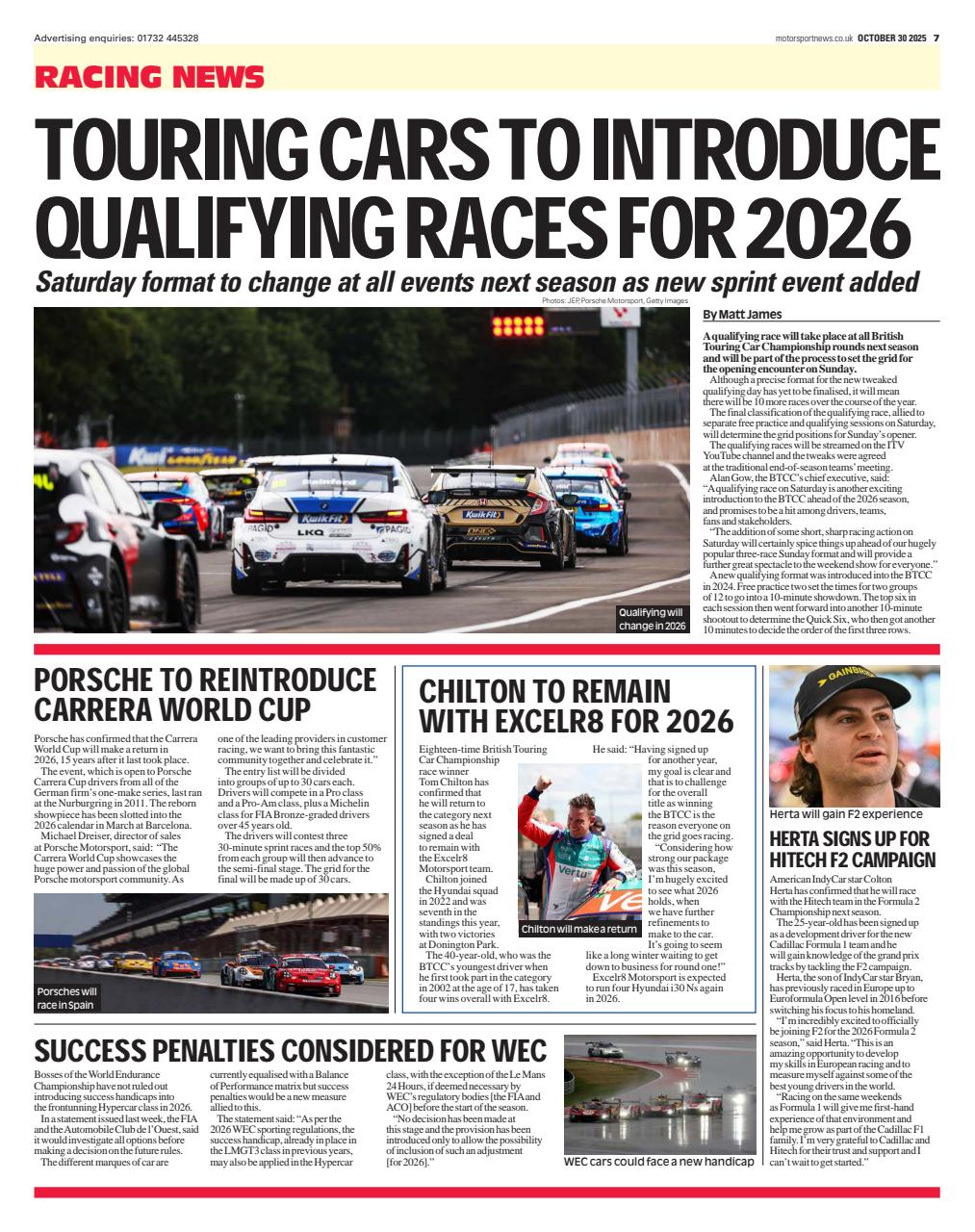 Motorsport News Preview Pages