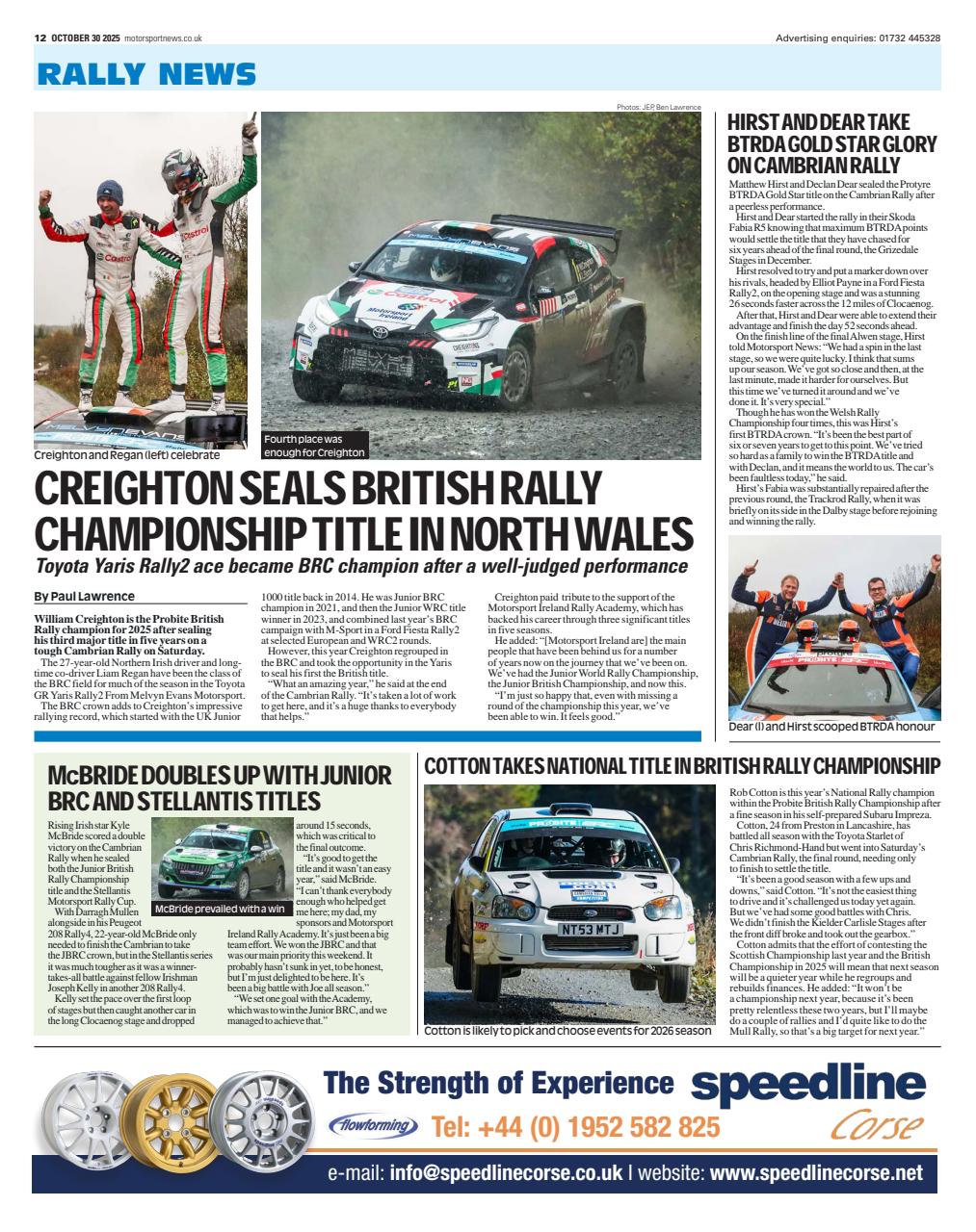 Motorsport News Preview Pages