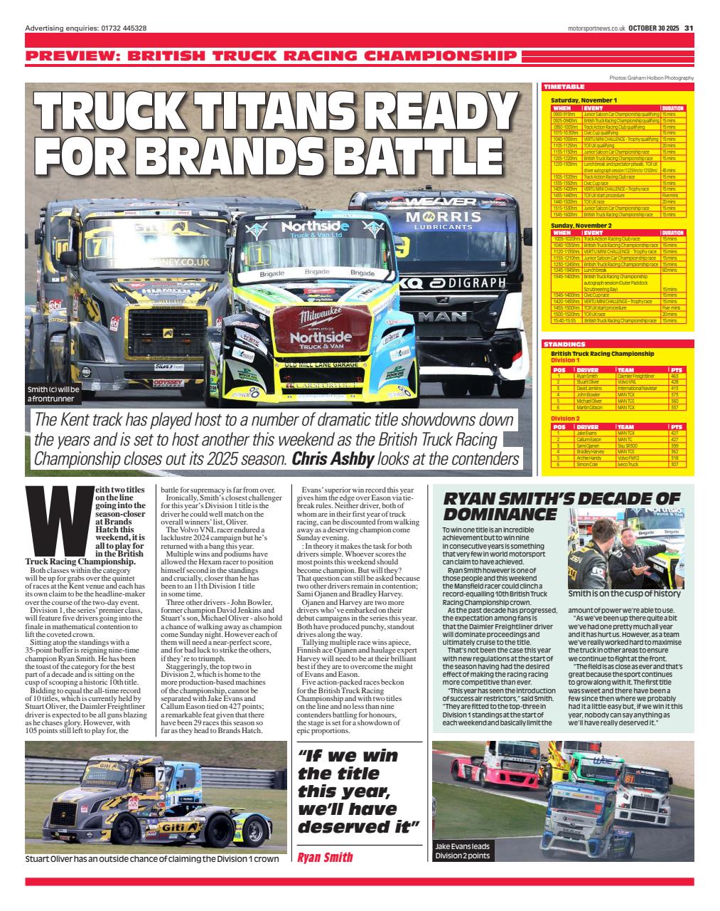 Motorsport News Preview Pages