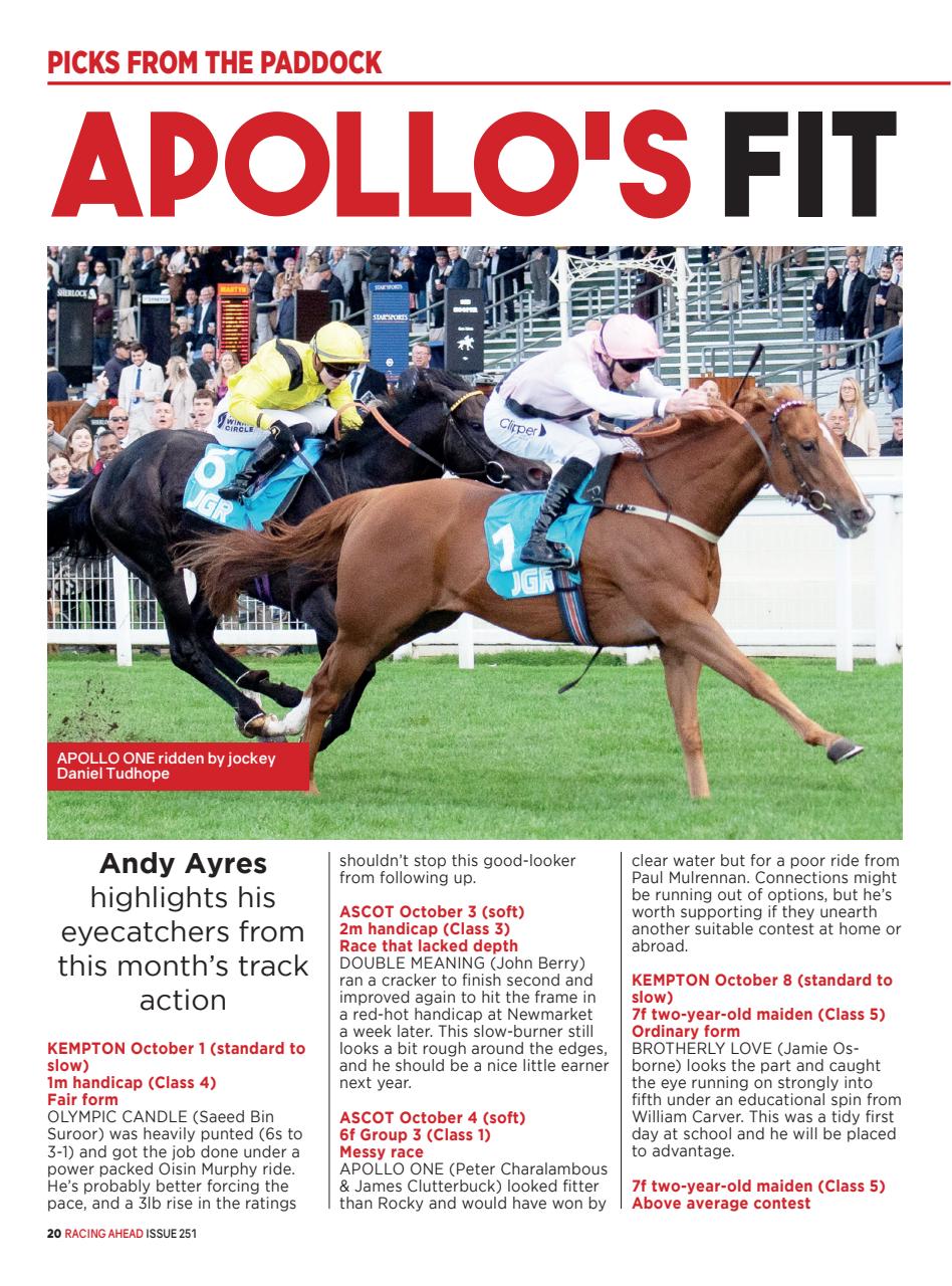 Racing Ahead Preview Pages