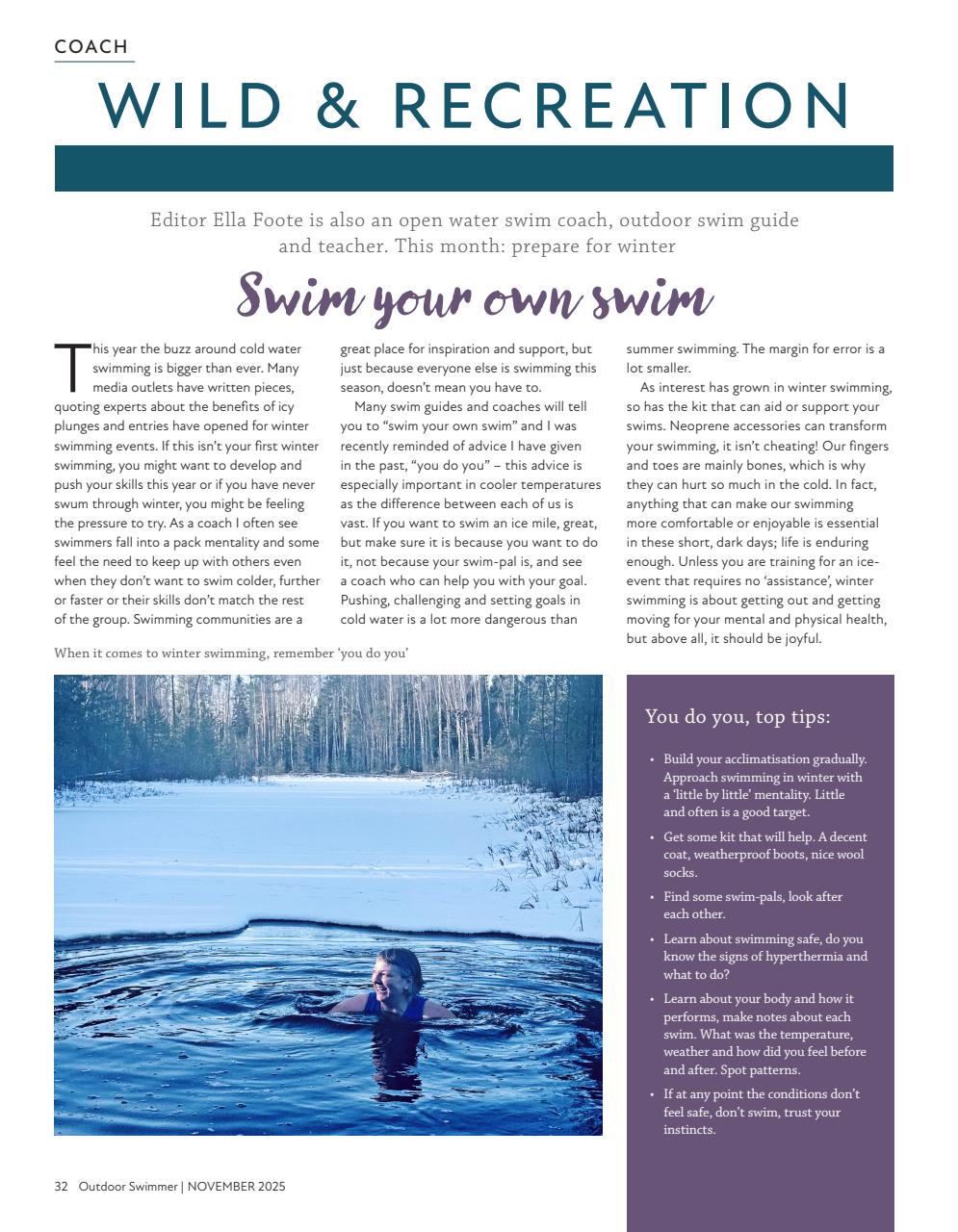 Outdoor Swimmer Preview Pages
