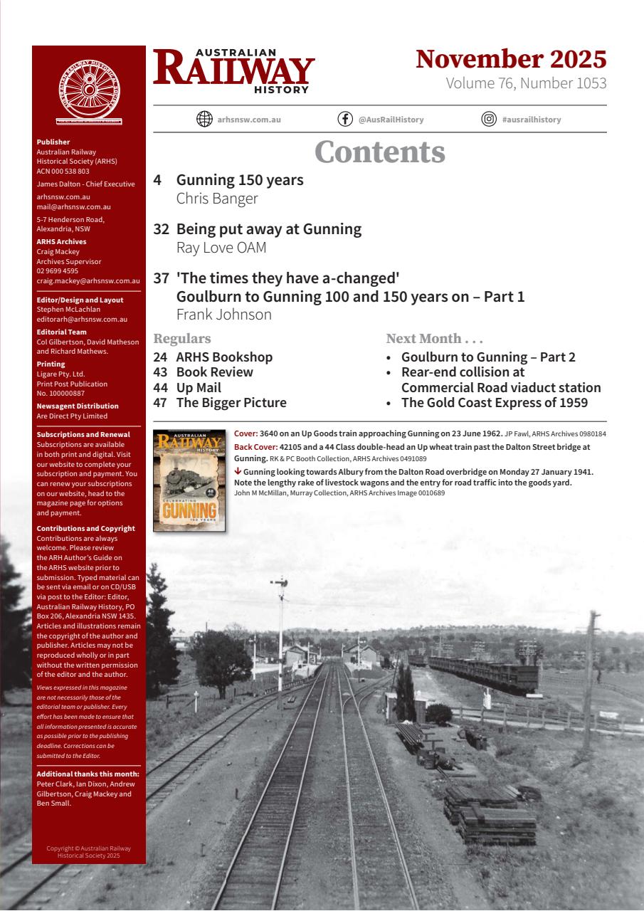 Australian Railway History Preview Pages