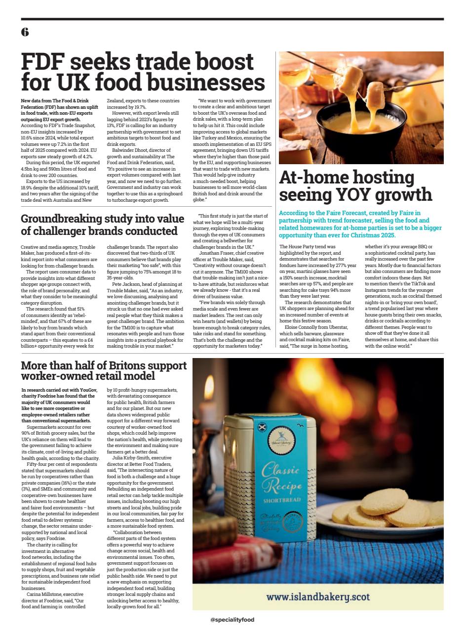 Speciality Food Preview Pages