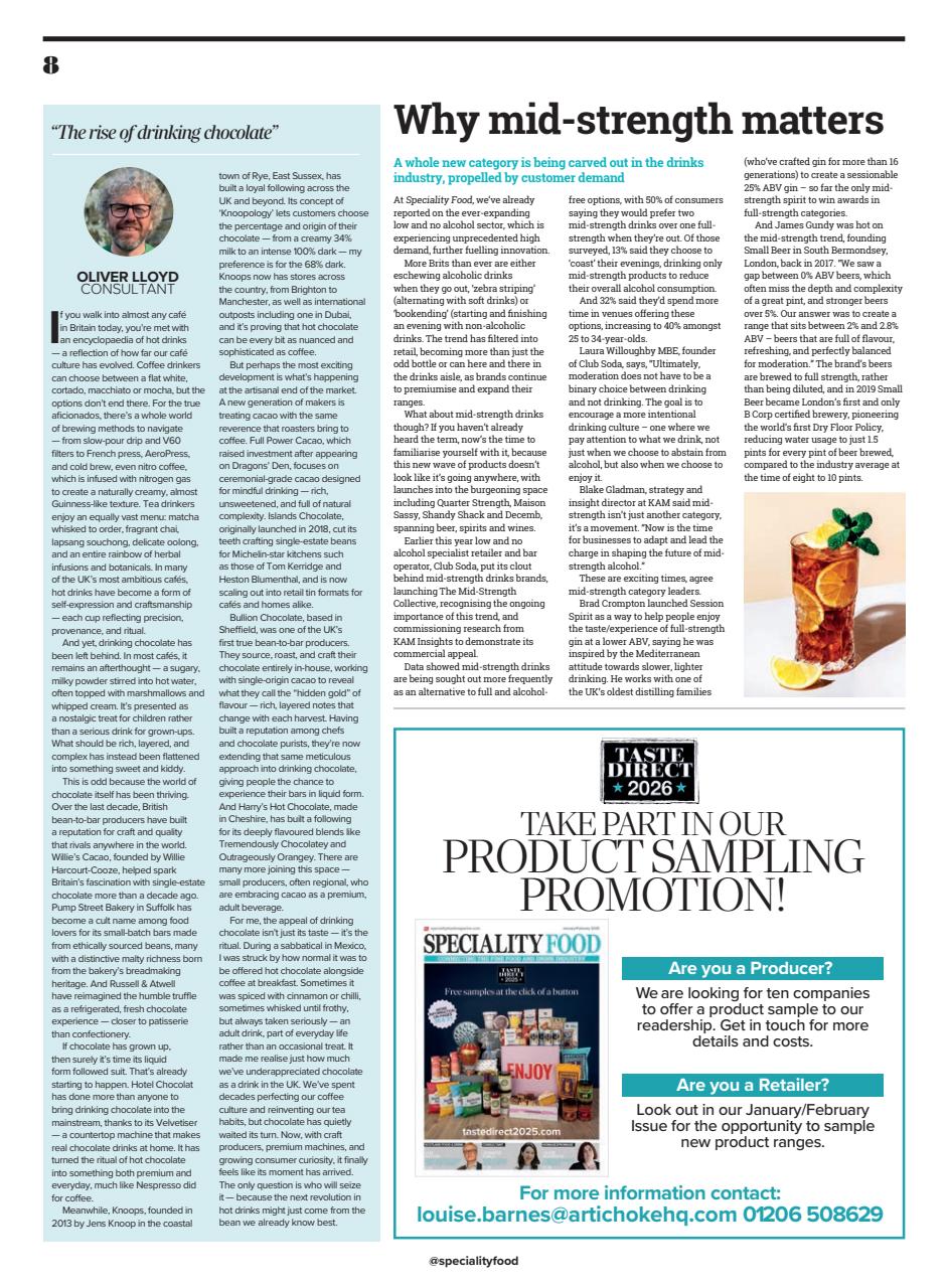 Speciality Food Preview Pages