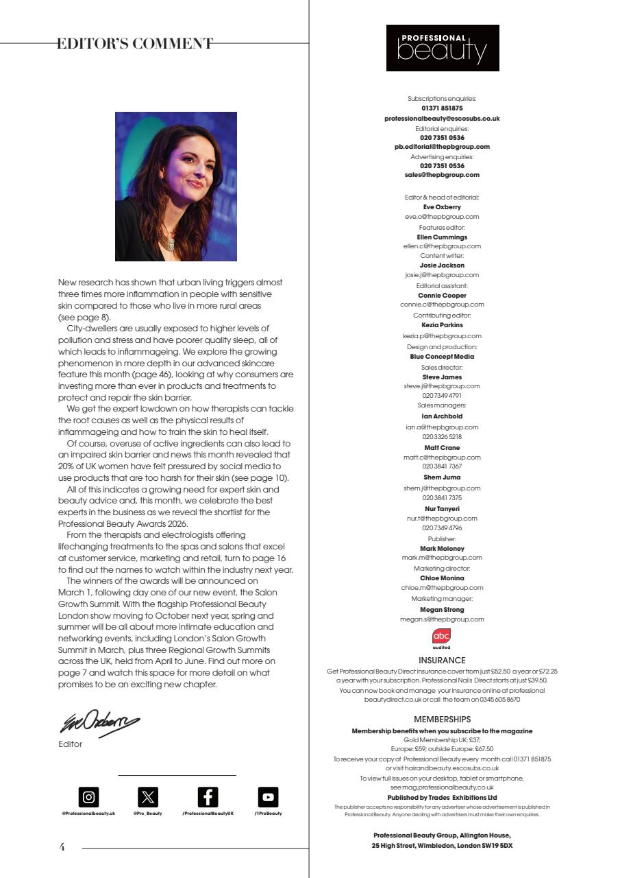 Professional Beauty Preview Pages