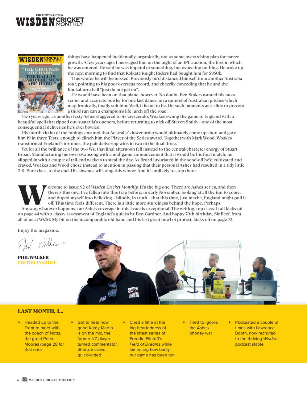 Wisden Cricket Monthly Preview Pages