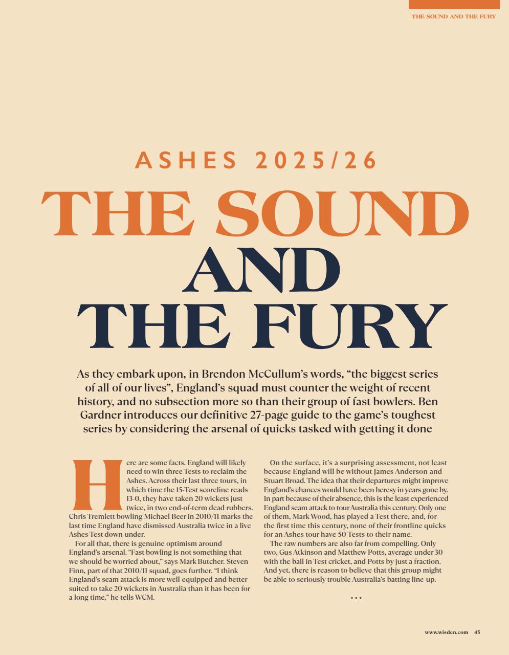 Wisden Cricket Monthly Preview Pages