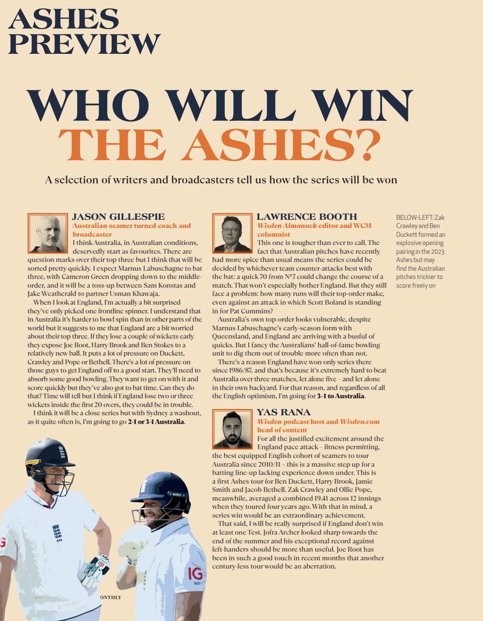 Wisden Cricket Monthly Preview Pages