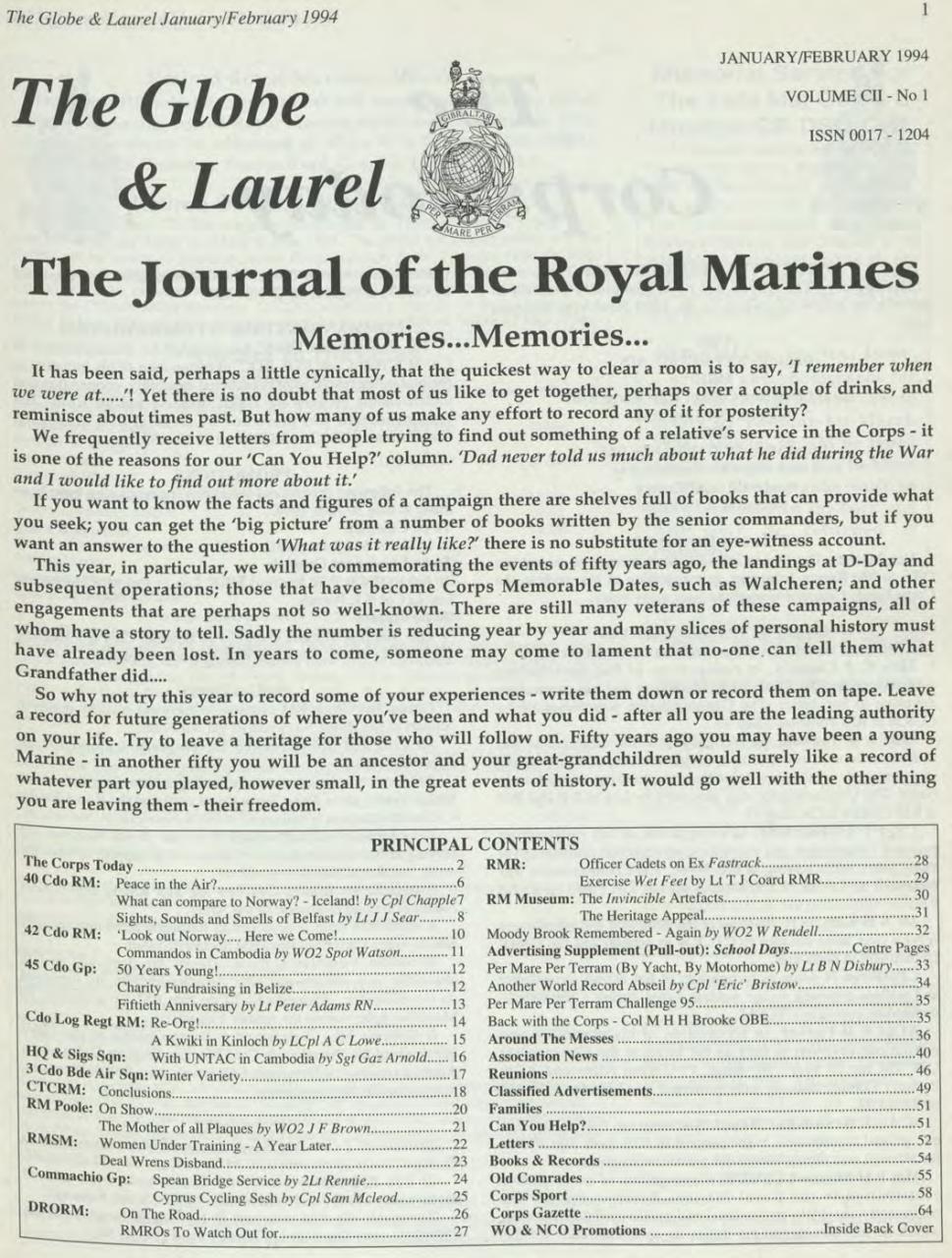 Globe & Laurel Preview Pages