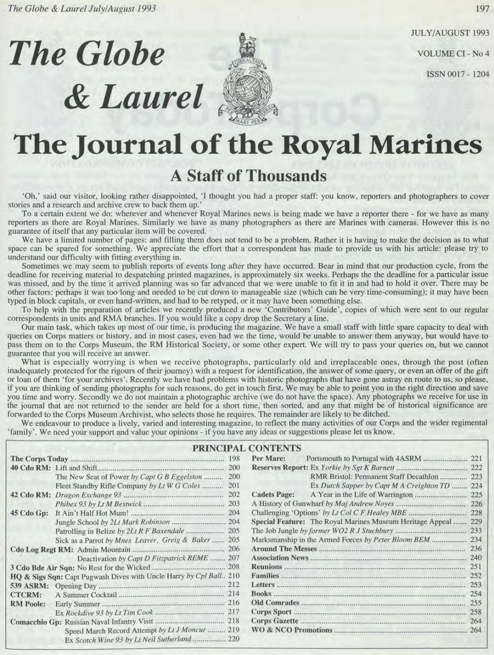 Globe & Laurel Preview Pages