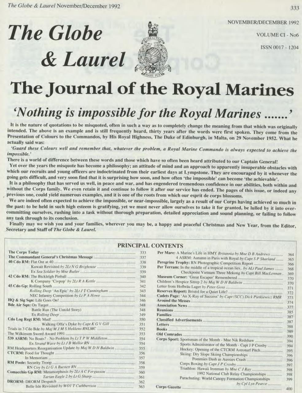 Globe & Laurel Preview Pages