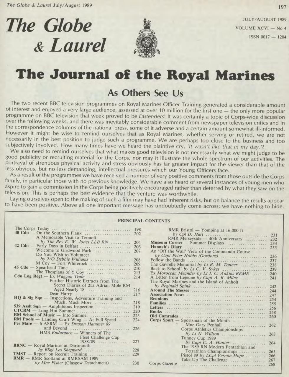 Globe & Laurel Preview Pages