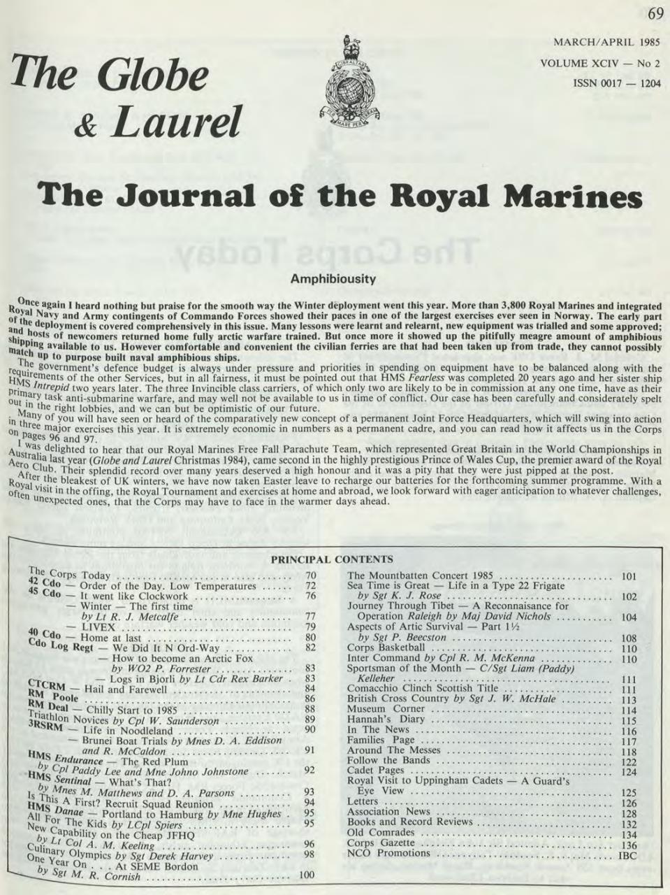 Globe & Laurel Preview Pages