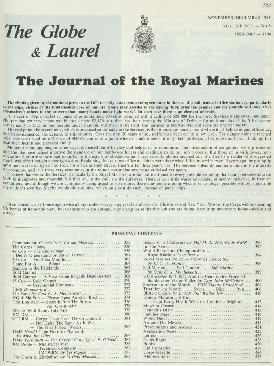 Globe & Laurel Preview Pages