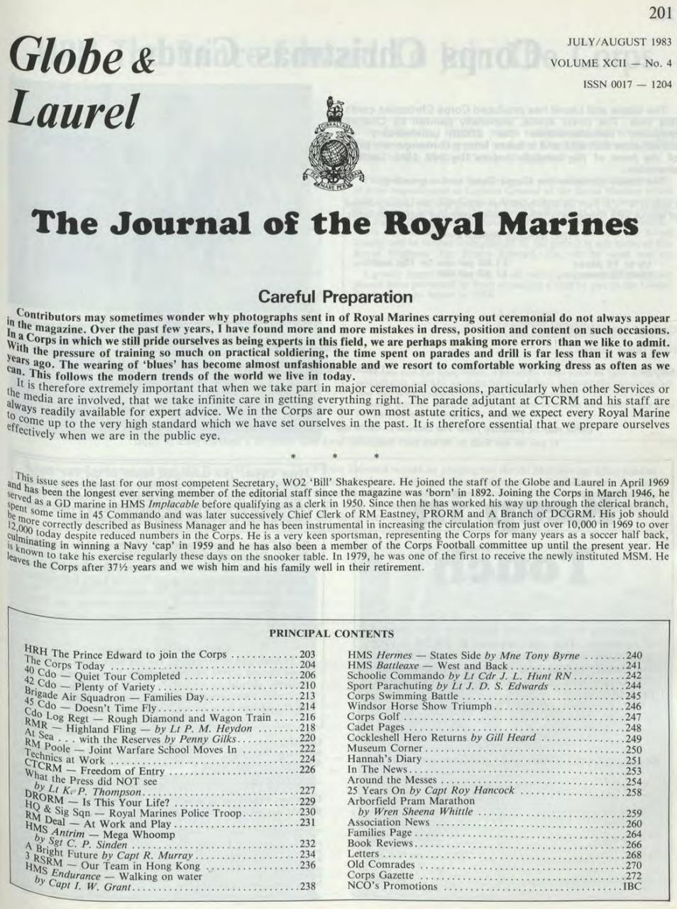 Globe & Laurel Preview Pages