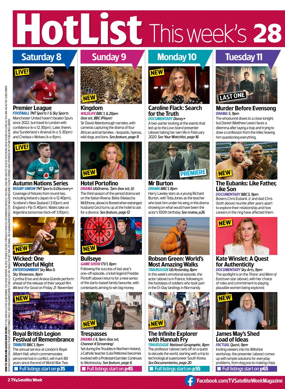 TV & Satellite Week Preview Pages