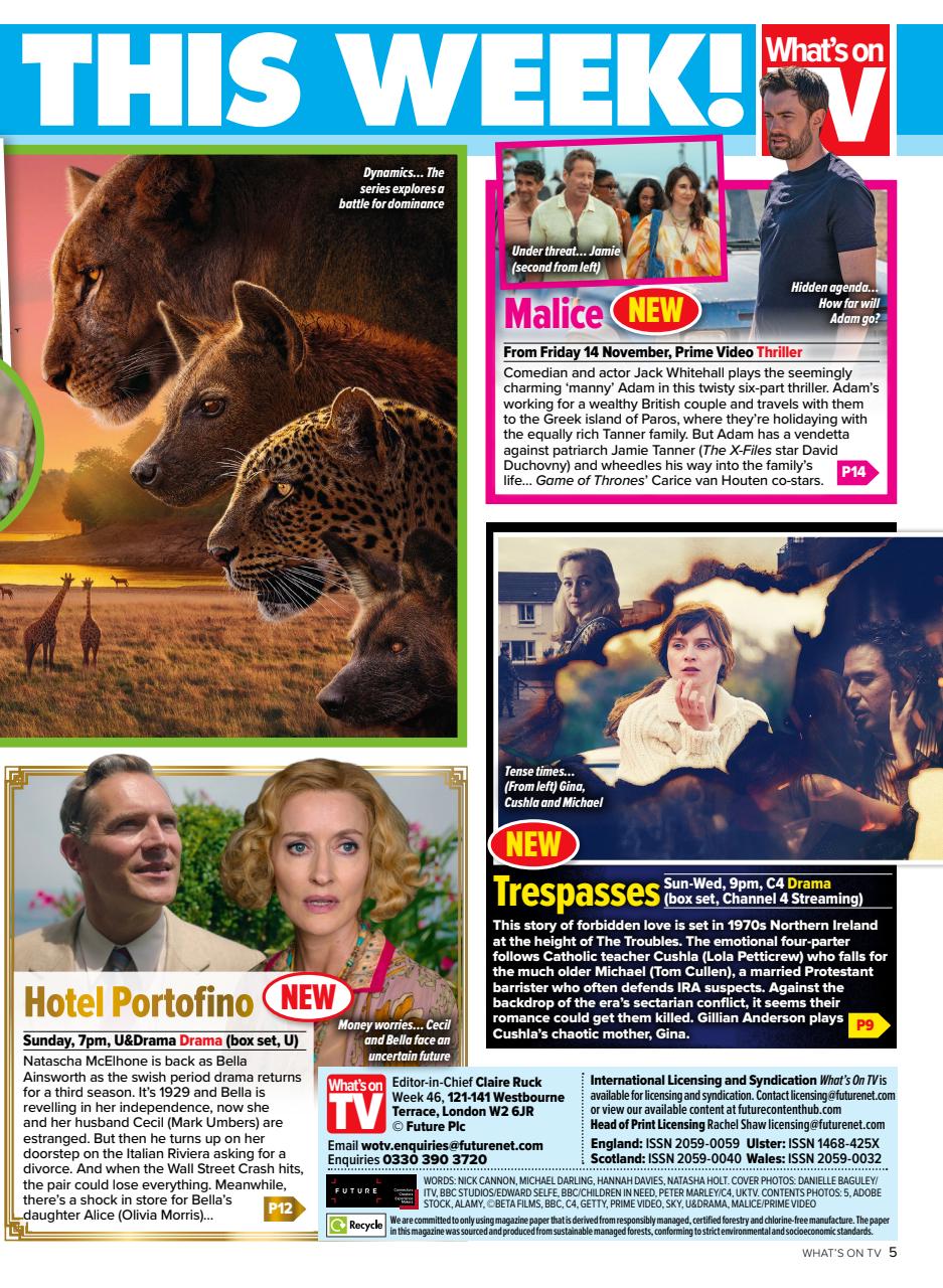 What's on TV Preview Pages