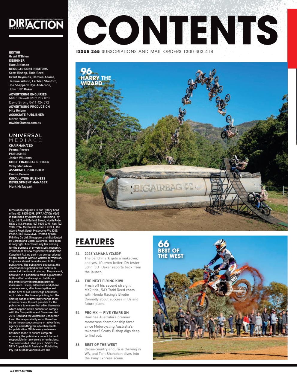 Dirt Action Preview Pages