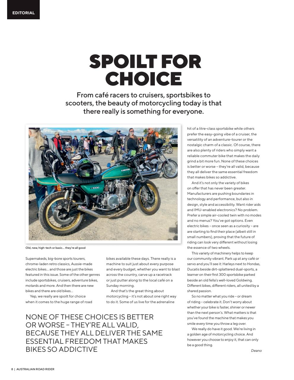 Australian Road Rider Preview Pages