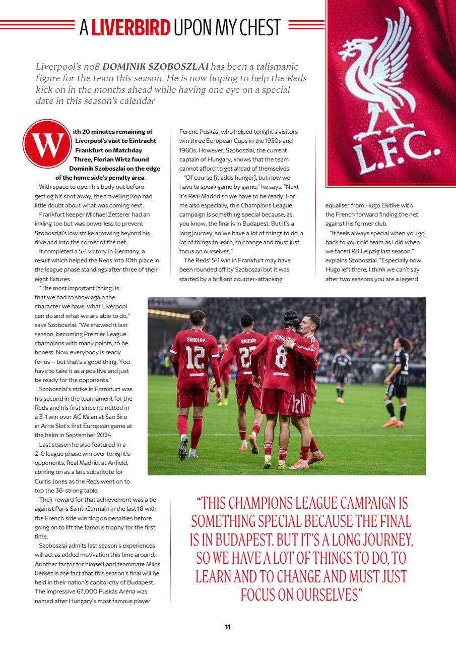 Liverpool FC Programmes Preview Pages