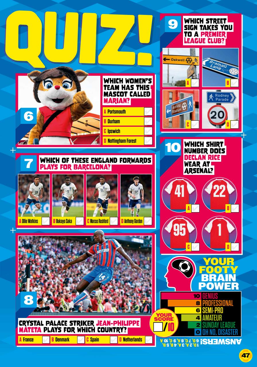 Match of the Day Preview Pages