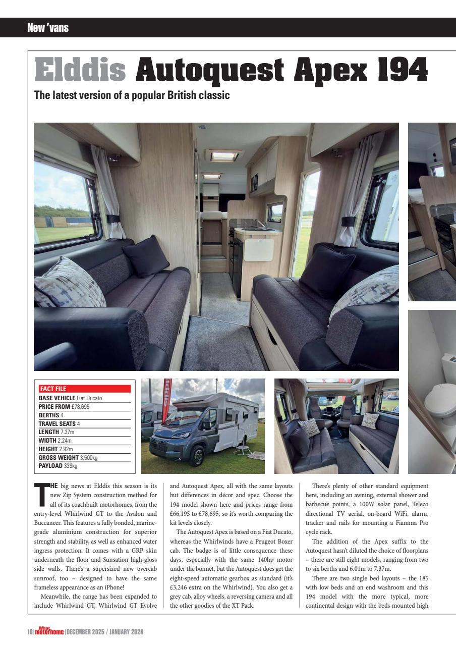 What Motorhome magazine Preview Pages