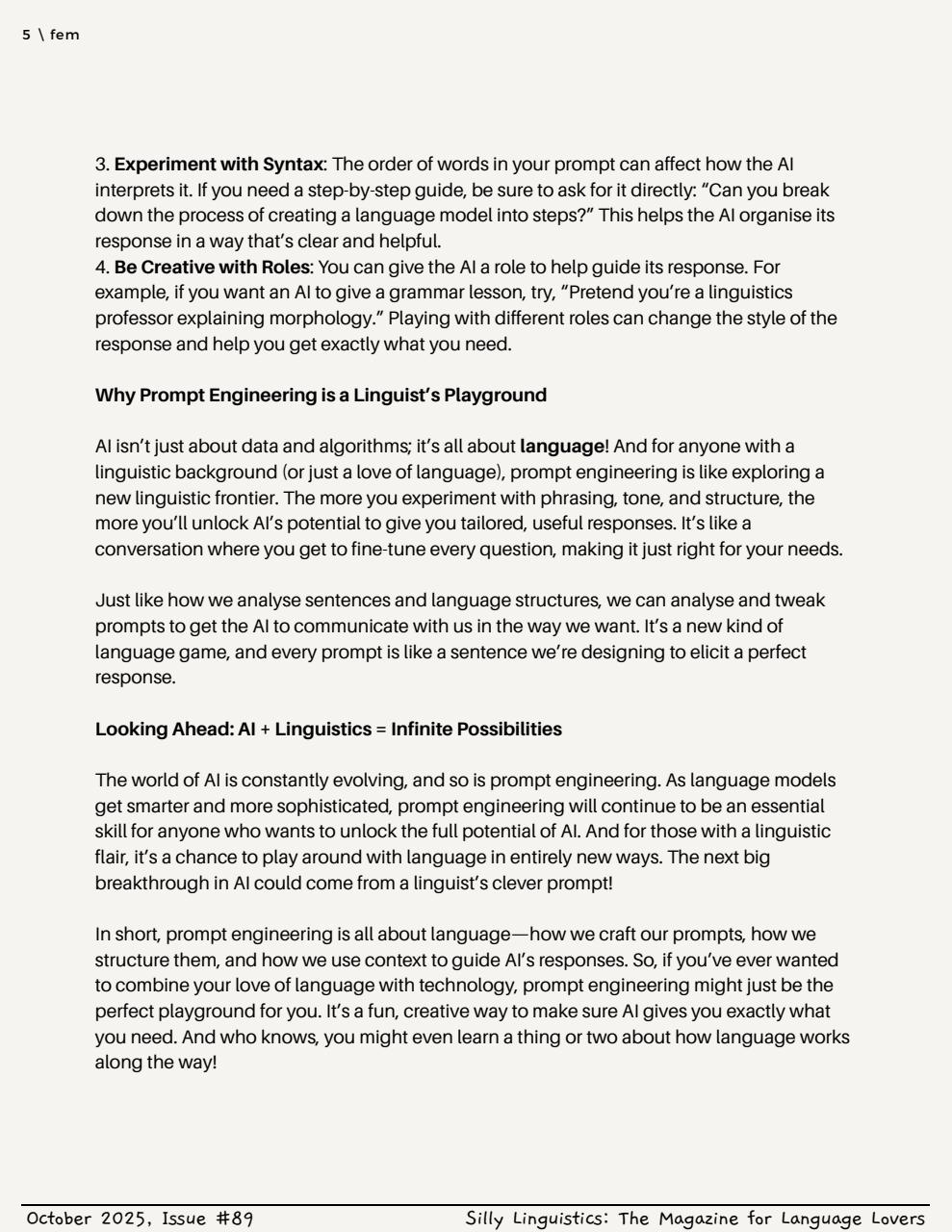 Silly Linguistics Preview Pages