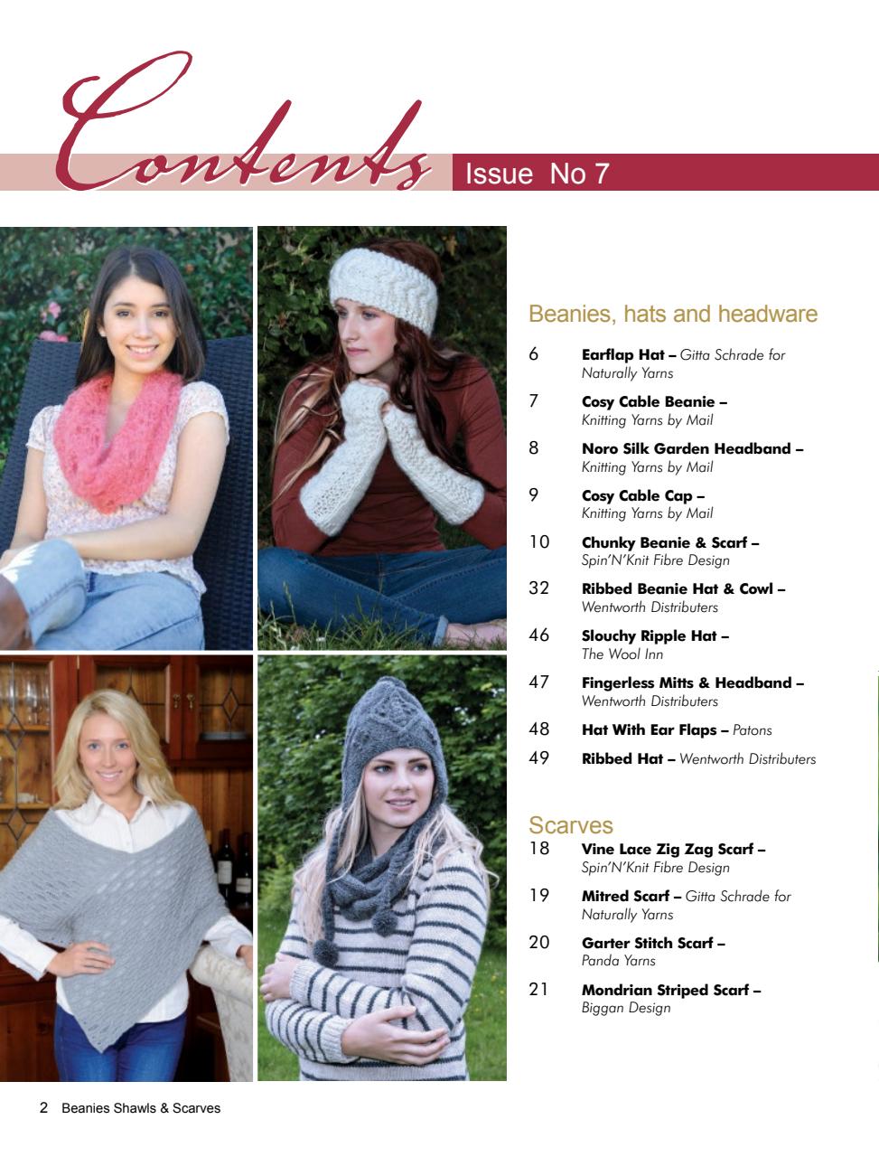 Beanies Shawls and Scarves Preview Pages