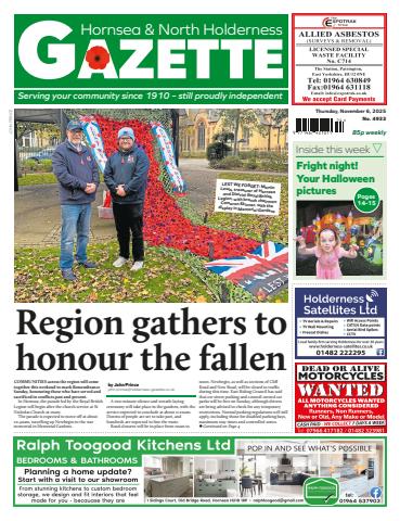 Hornsea Gazette November 6, 2025 issue Hornsea Gazette November 6, 2025